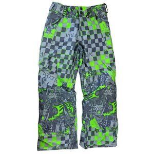 Volcom Boys Quest Insulated Snowboard Pants Large Neon Colors
